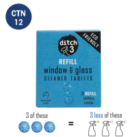 Ditch3 3-tablet Refill Pack Window & Glass Cleaner